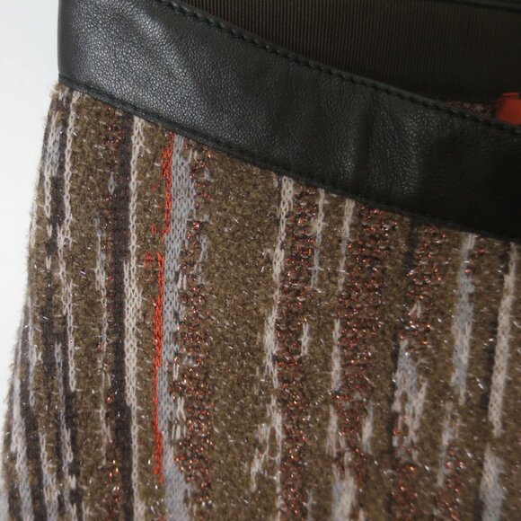 Missoni Slim Knit Trouser Pant With Leather Trim Waist Size 40 - Picture 4 of 14